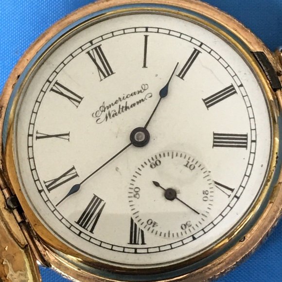 Antique Waltham 1898 Pocket Watch size 6s 14k gold & Gold Filled Runs - Picture 5 of 10